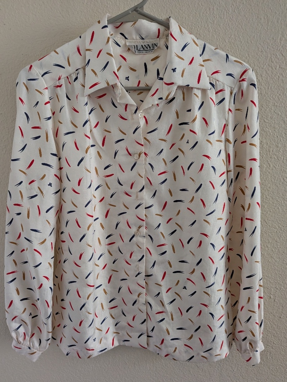 Vintage Lanvin Paris New York early-1970s Designer Blouse